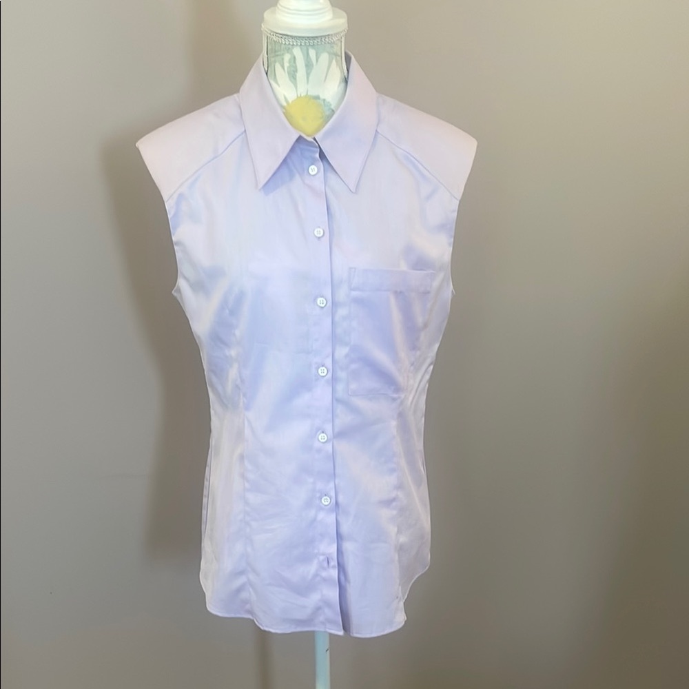 Judith & Charles Lavender Sleeveless Blouse | NWT | 100% Cotton | Size S
